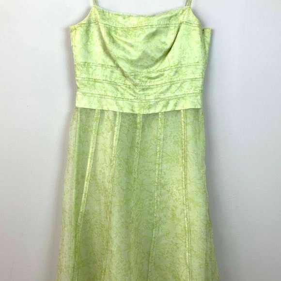 ANN TAYLOR Light Green Floral Cocktail Dress 2 - Picture 1 of 8